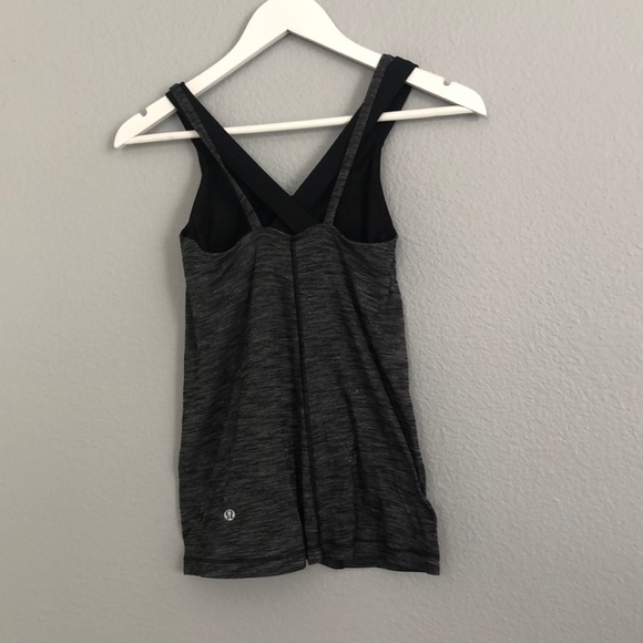 Lululemon Sz 4 Gray Black Tank - Picture 6 of 8